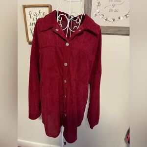 PrettyGarden Red Ribbed Top